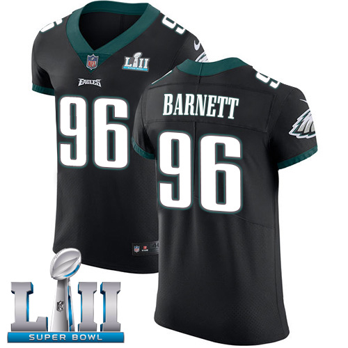 Nike Eagles #96 Derek Barnett Black Alternate Super Bowl LII Men's Stitched NFL Vapor Untouchable Elite Jersey